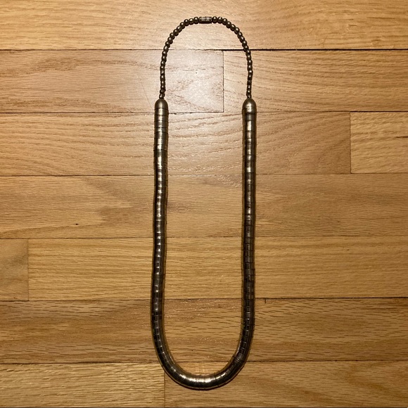 🖤 Vintage 1960’s boho silver metal necklace - Picture 2 of 5